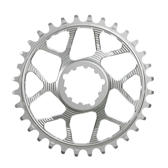 Works Components Round Chainring SRAM 3-Bolt40T 6mm Offset Silver