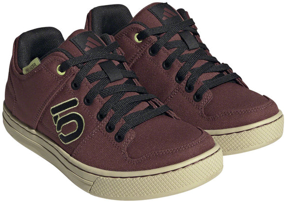 Five Ten Freerider Canvas Flat Shoes - Women's Quiet Crimson/Core Pulse Lime 8.5