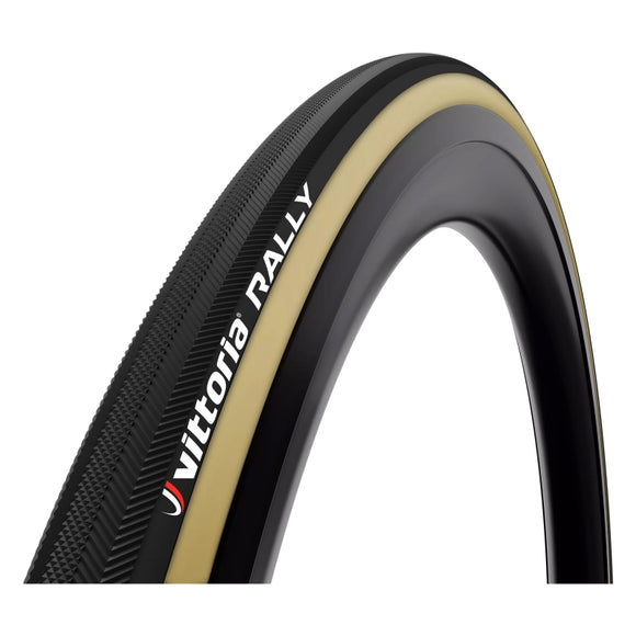 Vittoria Rally Tire - 700 x 25 Tubular Folding Black/Tan