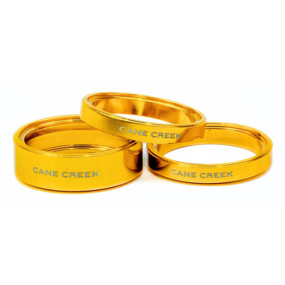 Cane Creek Interlok Chroma Studio Headset Spacer Kit - (1) 10mm (2) 5mm Gold