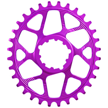 Works Components Oval Chainring SRAM 3-Bolt 34T Boost 3mm Purple