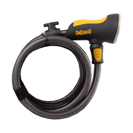OnGuard Doberman Cable Lock with Key: 6' x 10mm Gray/Black/Yellow