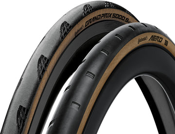 Continental Tour de France Tire Set - Aero 111 Front 700 x 29 Front/Grand Prix 5000 S TR 700 x 30 Rear Tubeless Folding BLK/Tra nsparen