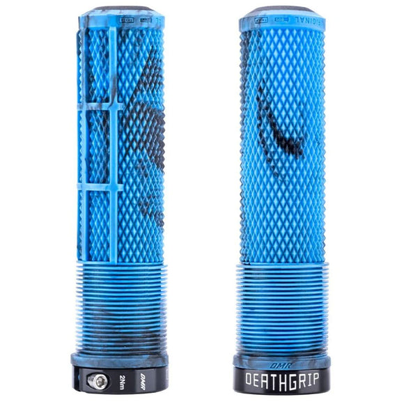 DMR DeathGrip 2 Flangeless Grips - Thick Lock-On Blue Mable