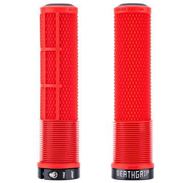 DMR DeathGrip 2 Flangeless Grips - Thick Lock-On Red
