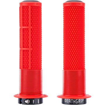 DMR DeathGrip 2 Flanged Grips - Thick Lock-On Red