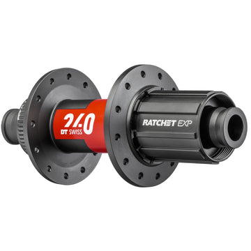 DT Swiss 240 EXP Rear Hub - 12 x 142mm Center-Lock HG 11 Road BLK/Red 24H 36pt