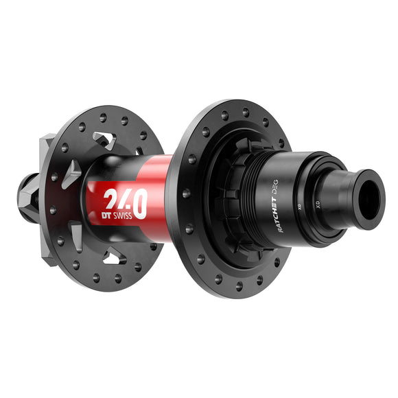 DT Swiss 240 DEG Rear Hub - 12 x 148mm 6-Bolt XD Black/Red 28H 90pt