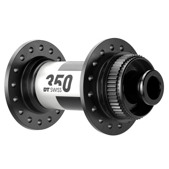 DT Swiss 350 Front Hub - 12 x 100mm Center-Lock Black 24H