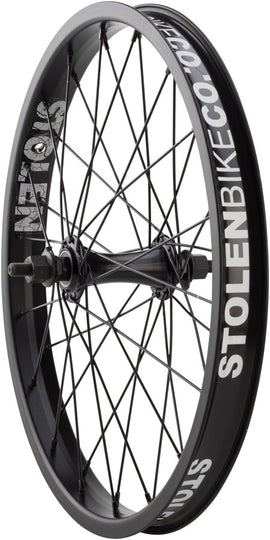 Stolen Rampage Front Wheel - 18" 3/8" x 100mm Rim Brake Black Clincher