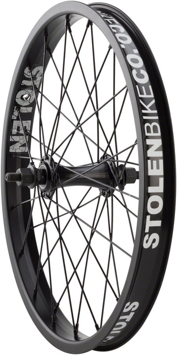 Stolen Rampage Front Wheel - 18" 3/8" x 100mm Rim Brake Black Clincher