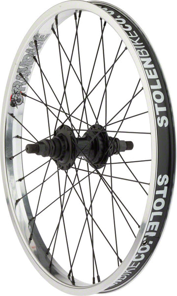 Stolen Rampage Rear Wheel - 20" 14 x 110mm Rim Brake Cassette Polished Clincher