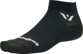 Swiftwick Aspire Ankle Socks - 1" Black Medium