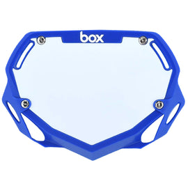 BOX Box Two Number Plate Blue Chrome - Small