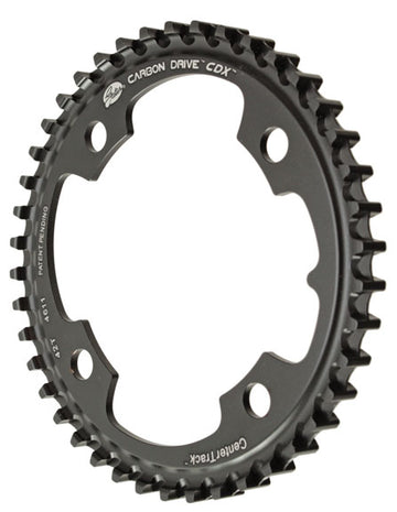 Gates Carbon Drive CDX CenterTrack Front Belt Drive Ring - 42t 4-Bolt 104mm BCD BLK