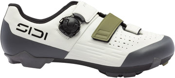 SIDI Silvis XC Clipless Shoes - Mens Ice White/Olive Green 48