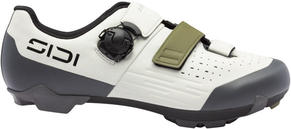 SIDI Silvis XC Clipless Shoes - Mens Ice White/Olive Green 48