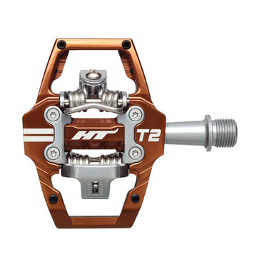 HT Pedals T2-SX Clipless Platform Pedals CrMo - Root Beer