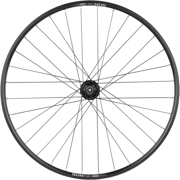 Quality Wheels Value Double Wall Series Disc Rear Wheel - 27.5" QR x 135mm 6-Bolt/Rim HG BLK 32H