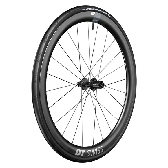 DT Swiss ERC 1400 DiCut 45 Rear Wheel - 700 12 x 142mm Center-Lock HG11 Road/XDR Ratchet EXP 36 BLK WTS w/Grand Prix 5000 STR Tire