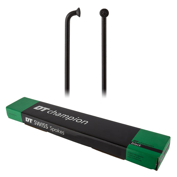 DT Swiss Champion Spoke: 2.0mm 248mm J-bend Black Box of 100