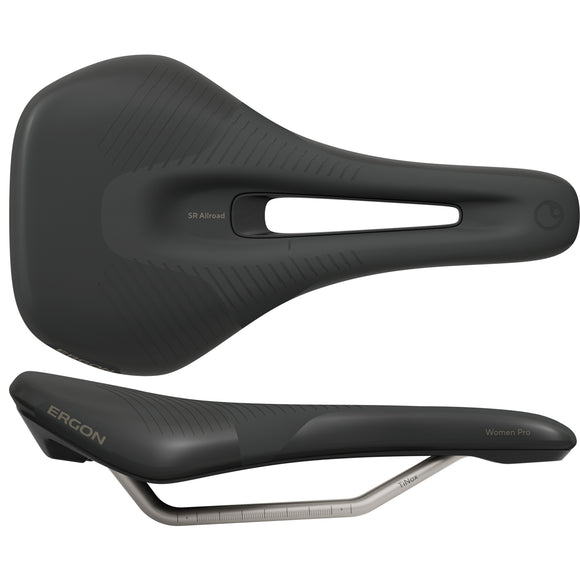 Ergon SR Allroad Pro Saddle - TiNox SL Black Women's Small/Medium
