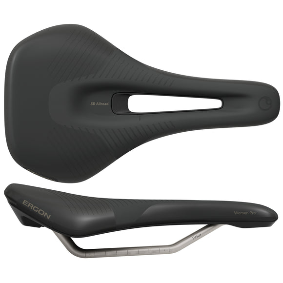 Ergon SR Allroad Pro Saddle - TiNox SL Black Women's Medium/Large