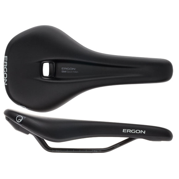 Ergon SM Sport Saddle - Chromoly Black Men's Small/Medium