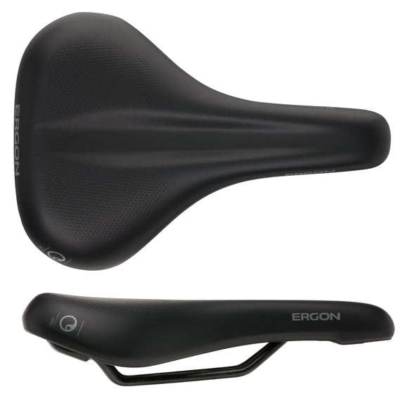 Ergon ST Gel Saddle - Chromoly Men's Small/Medium Black
