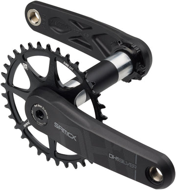 Samox Silver DH-1 Crankset - 160mm 3-Bolt Direct Mount 34t Chainring 28.99mm DUB Type Spindle BLK