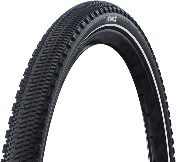 Schwalbe G-One Overland Tire - 700 x 40 Tubeless Folding BLK/Reflex Performance RaceGuard Addix Green E-25