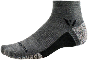 Swiftwick Flite XT Trail Quarter Crew Socks - 2" Heather Small