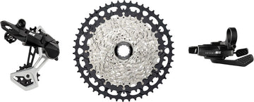microSHIFT Advent MX 1x11-Speed Groupset - MX Trail Shifter MX Pro Rear Derailleur Aluminum Cage Clutch 11-50t Cassette For XD Driver