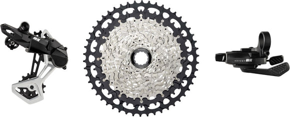 microSHIFT Advent MX 1x11-Speed Groupset - MX Trail Shifter MX Pro Rear Derailleur Aluminum Cage Clutch 11-50t Cassette For XD Driver