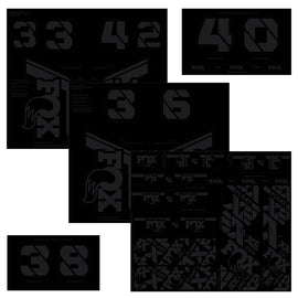 FOX Fork and Shock Decal Kit - Stealth Black