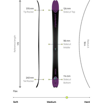Dynafit Radical 97 Touring Ski Women 170cm  Royal Purple - 0