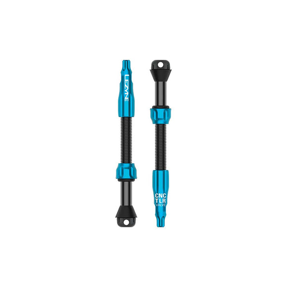 Lezyne CNC TLR Tubeless Valve Pro 60mm Blue Pair