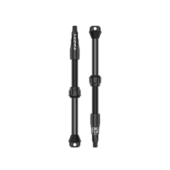 Lezyne CNC TLR Tubeless Valve Pro 80mm Black Pair