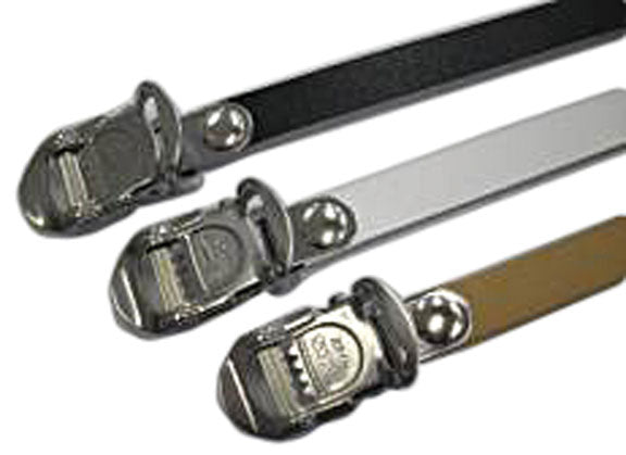 MKS Leather Toe Straps 420mm Long Black
