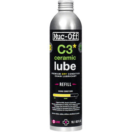 Muc-Off C3 Dry Ceramic Bike Chain Lube - 300ml Aluminum Refill Bottle