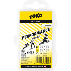 Toko Base Paraffin Ski Wax Performance Yellow 40g