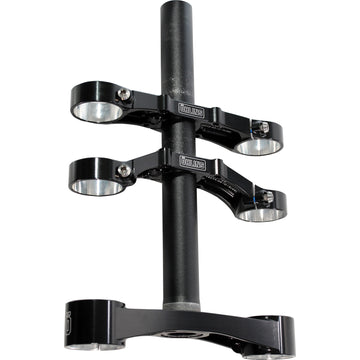 Ohlins DH38 Suspension Fork Crownset - 50mm Offset Flat Riser Upper Crowns Includes Fork Bumpers