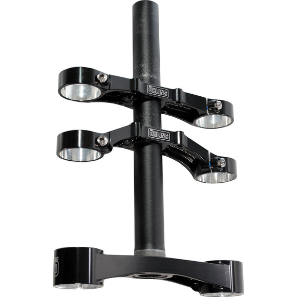 Ohlins DH38 Suspension Fork Crownset - 50mm Offset Flat Riser Upper Crowns Includes Fork Bumpers