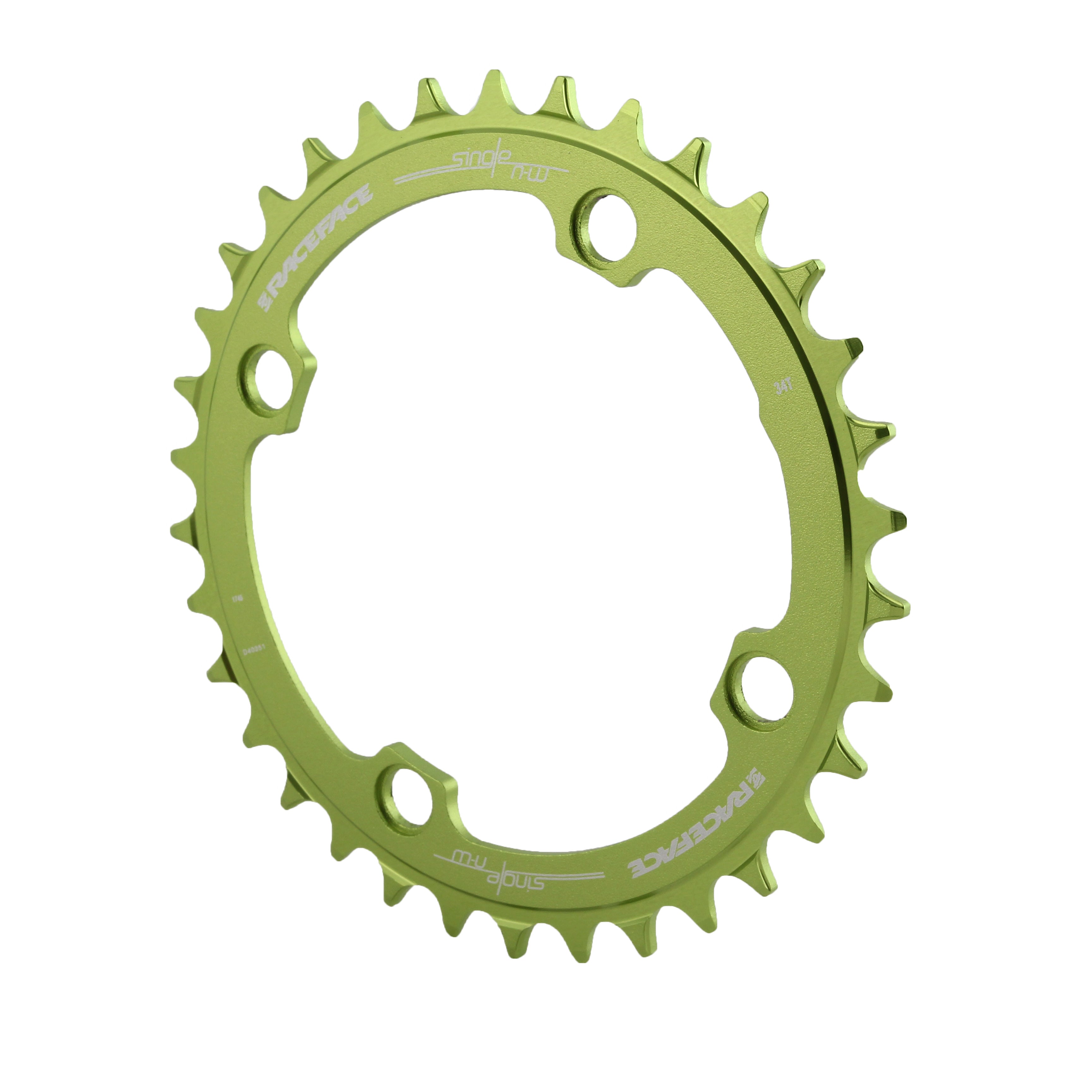 RaceFace Narrow Wide Chainring: 104mm BCD 34t Green