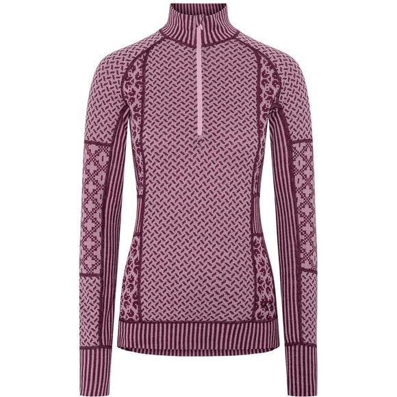 Kari Traa Smekker Half Zip Base Layer - 100% Merino Wool