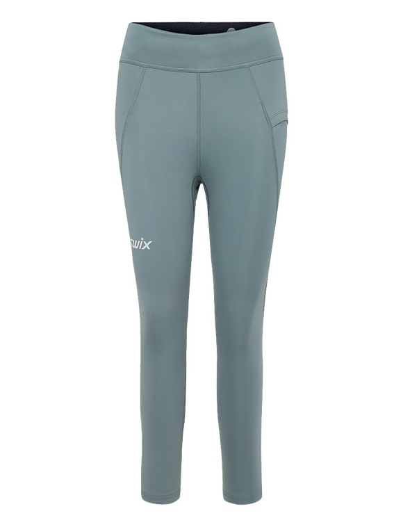 Swix Pace High Waist Cropped Tights Women Dark Fog