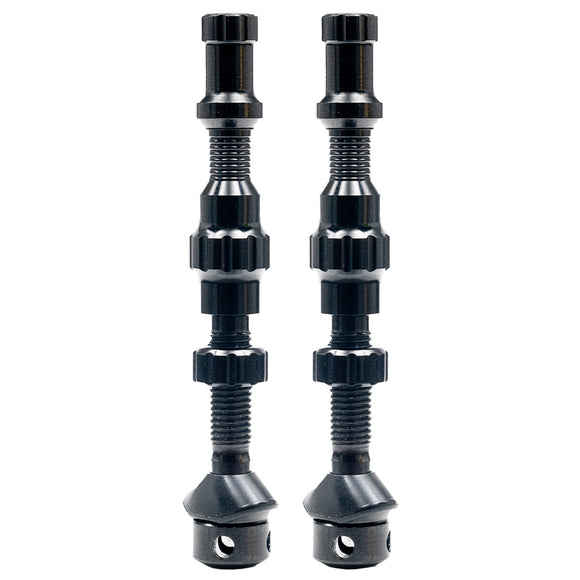Stan's Tubeless Exo-Core Valve Stems - Alloy Regular Black Pair