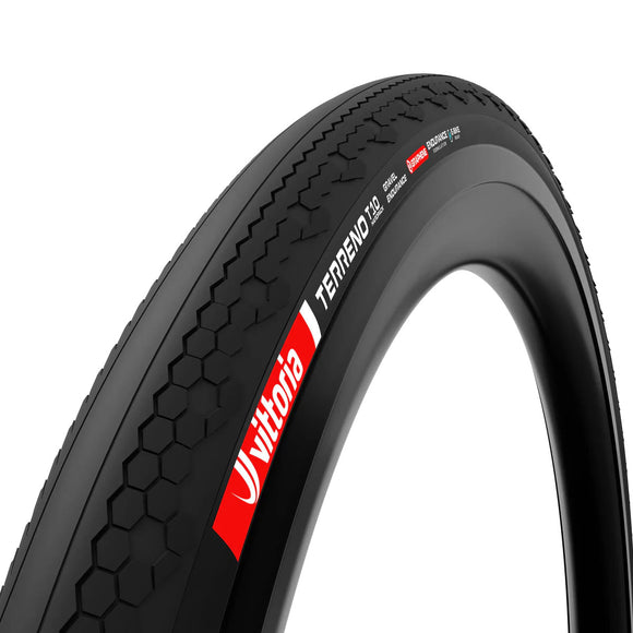 Vittoria Terreno T10 Hardpack Tire - 700 x 40 Tubeless Folding BLK Gravel Endurance Graphene G2.0