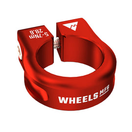 Wheels Mfg Bolt-On Seatpost Collar 28.6mm Red