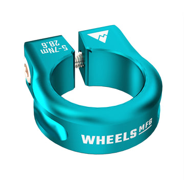 Wheels Mfg Bolt-On Seatpost Collar 28.6mm Teal